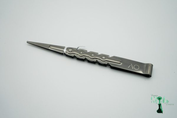 AO - Kohlezange Edelstahl Gun Metal 22cm