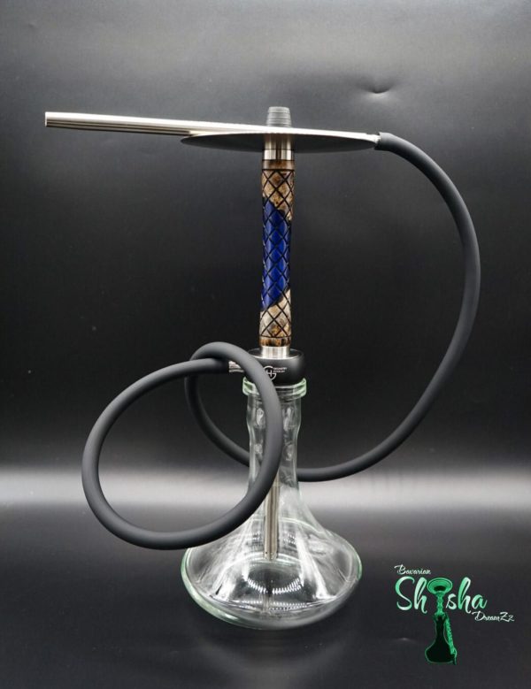Geometry Hookah - Little Bro Honeycomb - Epox Iroko Blue