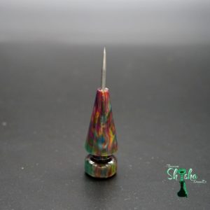 Phunnelstopfen mit Lochstecher aus Epoxidharz pink/blau/gelb