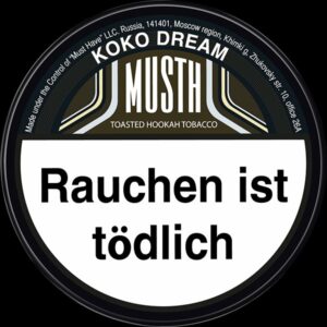 Musth Tobacco – Koko Dream 125g ( 191,20€ pro 1kg )